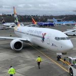 Cayman Airways’ 3rd Boeing 737-8 plane touches down