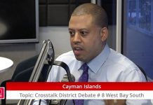 Nicholson-Coe and Ebanks face off during Crosstalk district debate