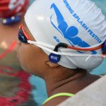 Headsets allow coaches to talk to swimmers underwater
