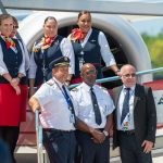 Cayman Airways captains pilot retirement flight together