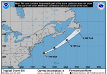 Tropical Storm Bill forms, likely to be short-lived
