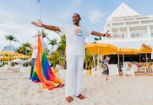 Gay Pride: A rainbow on West Bay Road