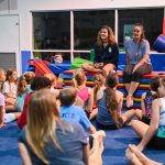 Rutty encourages young gymnasts to jump high