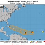 Two weather systems could become tropical depressions this week
