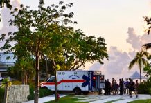 Woman stable after water-related incident