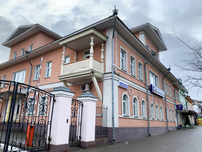 Vologda, Russia, February, 24. 2020. Former house of Arkharov of