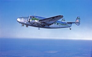 A Lockheed Model 18 Lodestar similar to the one being flown by Bill Kronick and his crew in 1975.