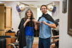 The long and the short of it: Mom and son donate their lockdown locks