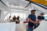 Breezing past the traffic, commuter ferry launches