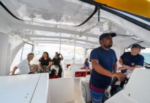 Breezing past the traffic, commuter ferry launches