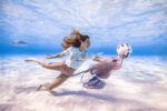 Inter Miami plastic awareness ad campaign shot at Stingray City