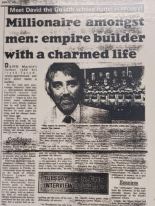 Millionnaire amongst men: empire builder with a charmed life - newspaper clipping
