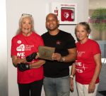 Suzy Soto donates defibrillator to World Gym