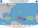 Four weather systems in Atlantic