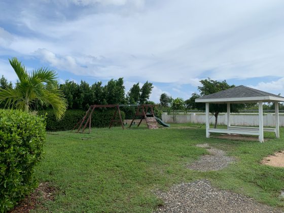 Moonbeam Park has a small playset and some green space