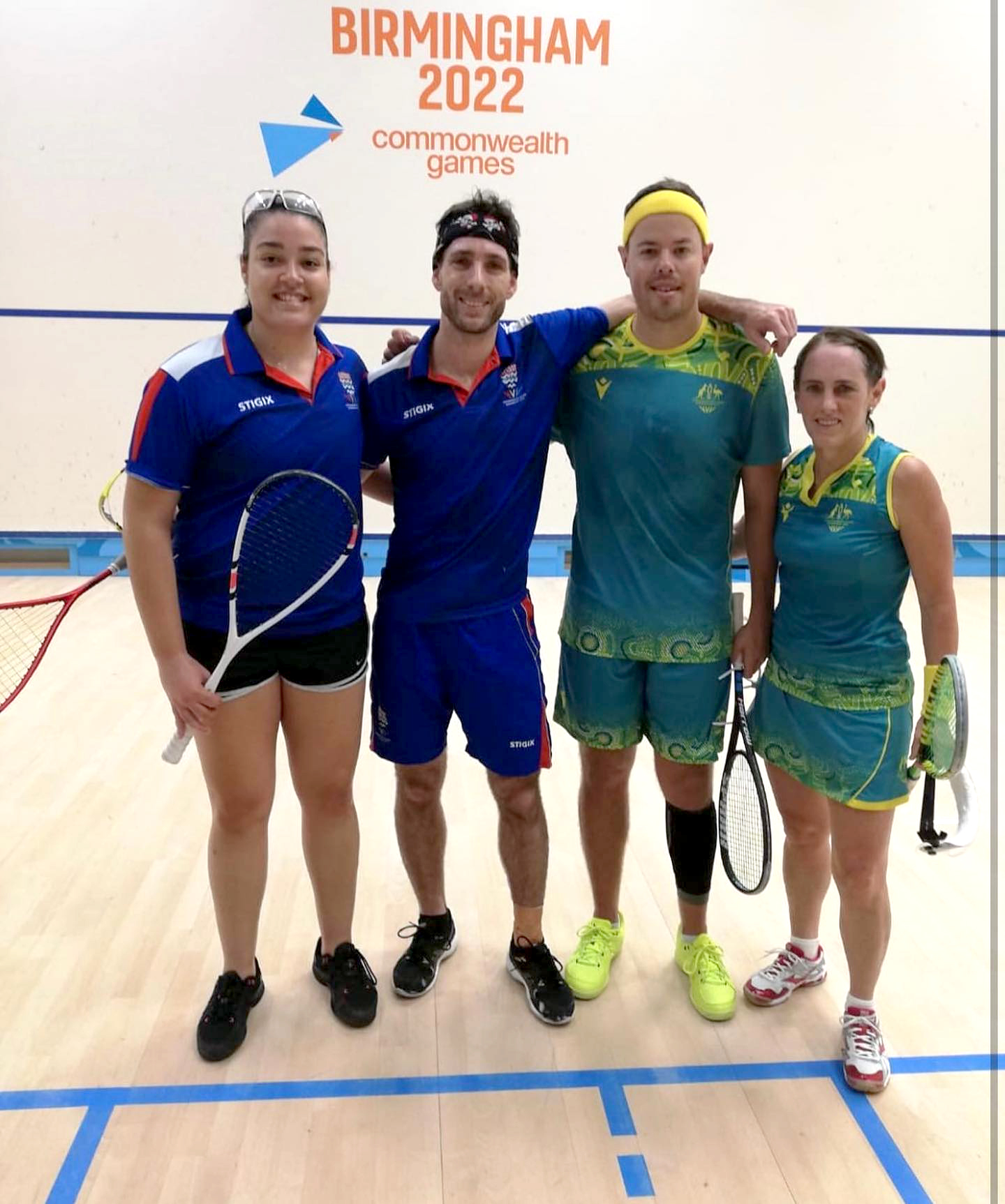 Squash mixed doubles team from Cayman, Jade Pitcairn and Jake Ke