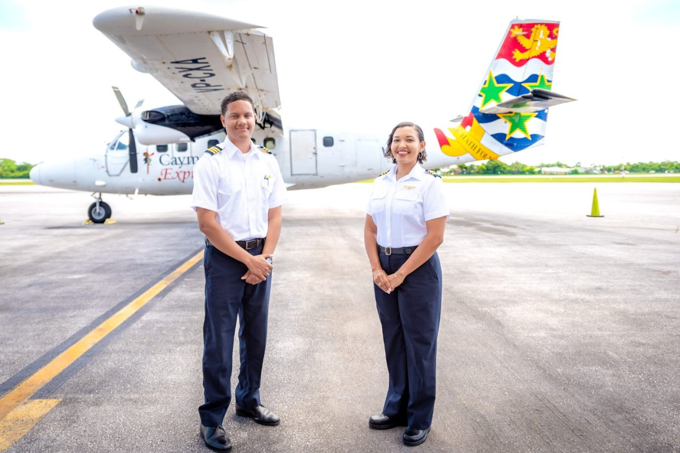 Two young Caymanian pilots take to skies on Cayman Airways Express