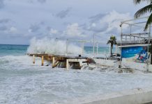 Waterfront restaurants stay closed as rough seas lash coast