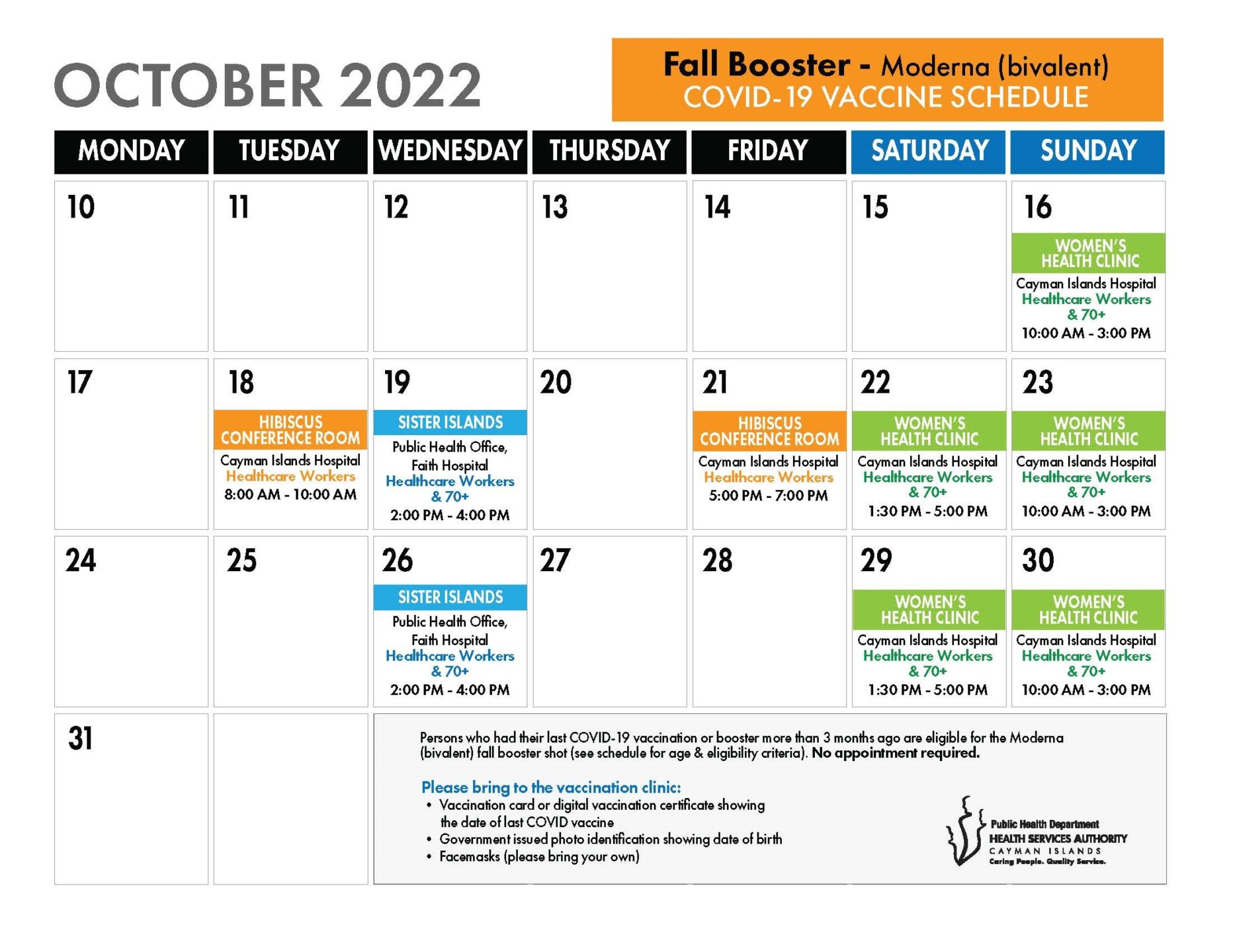 Schedule released for Moderna boosters Cayman Compass