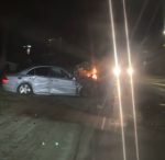 Hero dad pulls crash victim from burning car