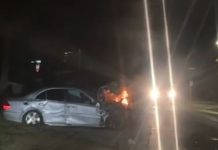 Hero dad pulls crash victim from burning car