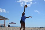 First serves for beach volleyball league