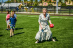 Royal fun: Countess of Wessex plays dodgeball at YMCA camp