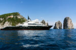 Abandoned former Cayman-flagged superyacht to be auctioned Mega yacht 'Alfa Nero' in Capri
