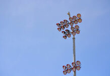 Lights back on at football fields