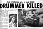 50 years ago: Visiting drummer killed in crash, fundraiser for hospital