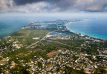 Redrawing Cayman’s electoral boundaries Aerial view of Grand Cayman island in the Caribbean