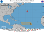 New system churning in Atlantic basin
