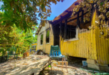 House goes up in flames after being struck by lightning