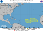 Forecasters monitor two systems in central Atlantic Ocean