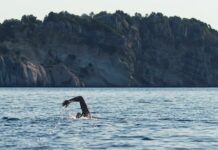 Oly Rush powers through another sea swim