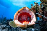 Open wide: Grouper at cleaning station