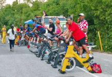 Spinners are winners at marathon water stop