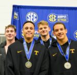 Crooks begins SEC swimming championships with a relay silver