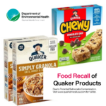 DEH issues advisory as Quaker Oats expands recall notice