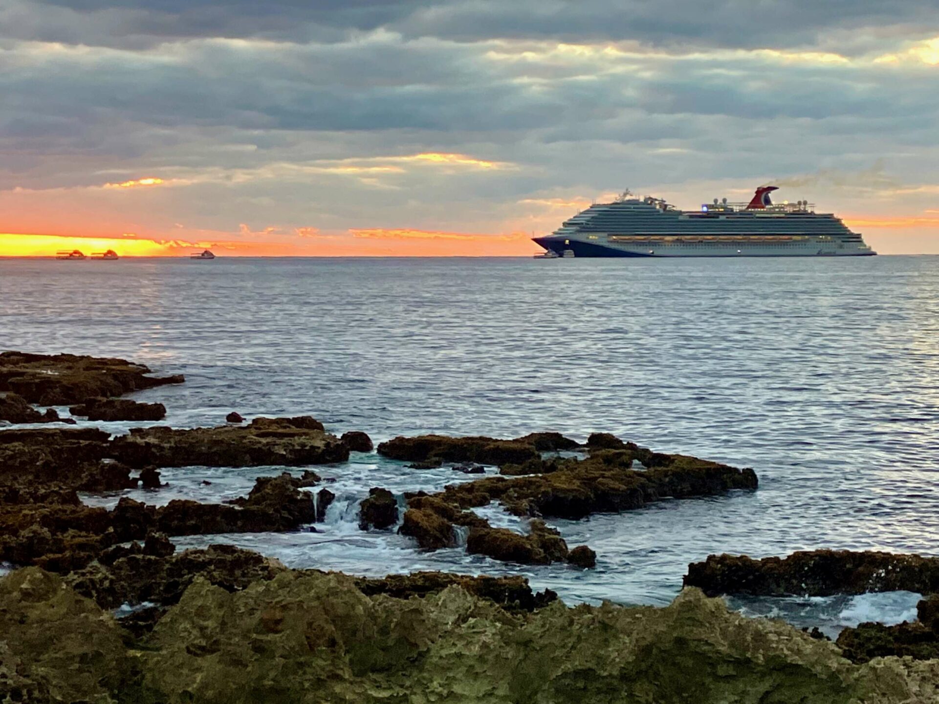 A cruise ship approaches Spotts anchorage. Cruise tourism has faced many ups and downs in Cayman. - Photo: James Whittaker