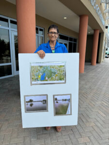 Wilma Ebanks showed CPA members the extent of flood damage around her home.