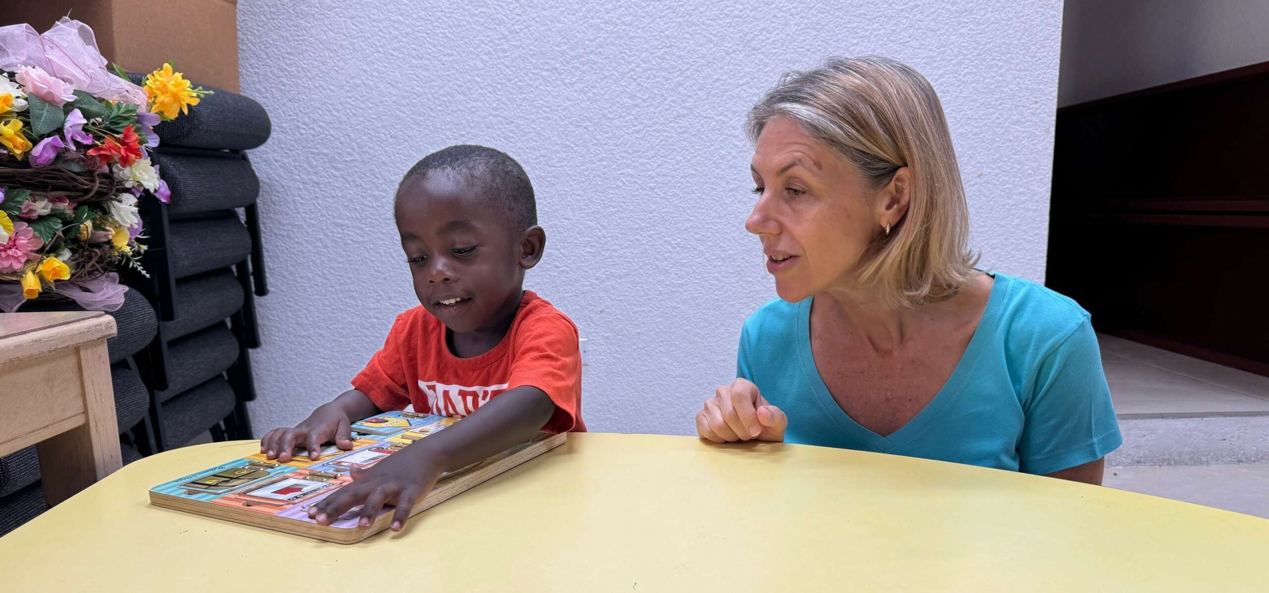 Aidan Whittaker with LIFE director Erica DellOglio