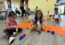 Parents thrilled with pre-school programme ‘no money can buy’ Amoura Montero (l) and Marley Putchie (r) enjoying a morning at Smart Start in the East End Civic Centre