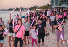 Hundreds Light up the Night for breast cancer awareness
