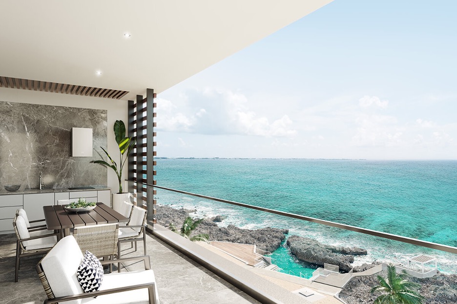 All condominiums feature stunning Caribbean Sea views including unrivalled views down the full length of Seven Mile Beach.