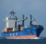 Disabled cargo ship released from tow