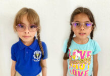 One in four children under 5 could need hearing or vision treatment Mia and Lia Trumbach were prescribed glasses after screening by the LIFE-led programme