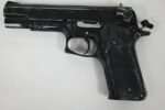 Gun seized following crash as suspect flees from police