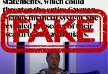 Fake news story circulating on social media
