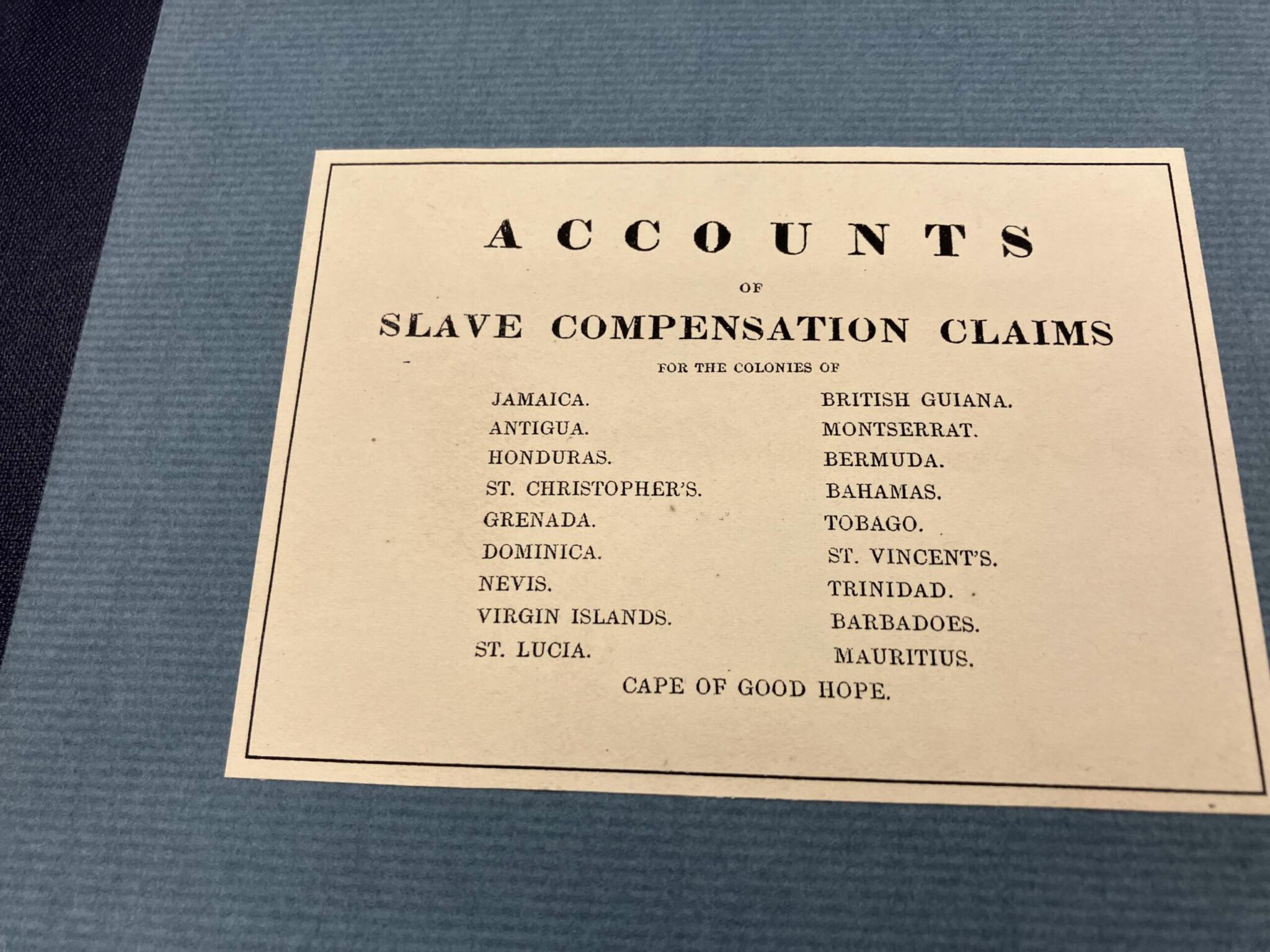 Historical accounts ledger lays out the price of freedom - Cayman Compass